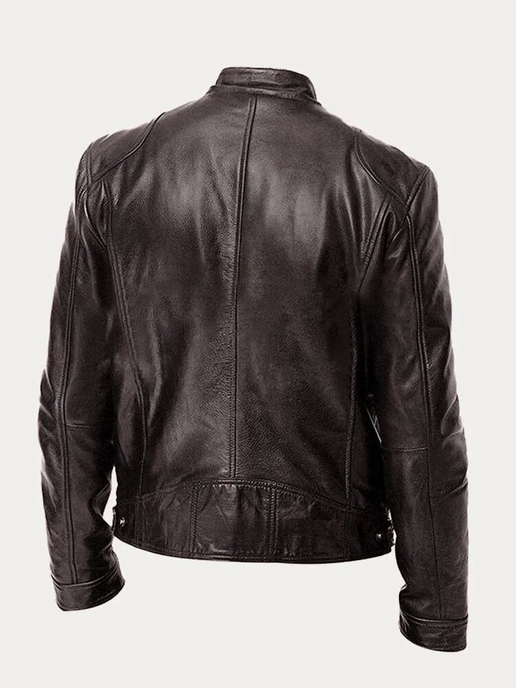 SeravaParis™ | Veste décontractée en cuir