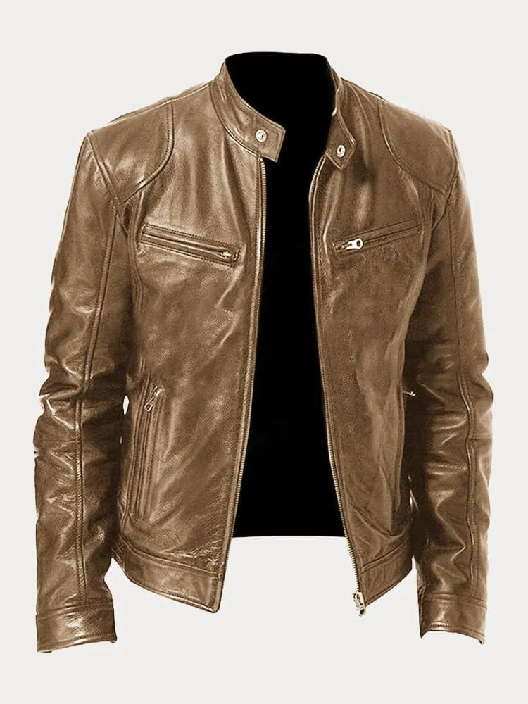 SeravaParis™ | Veste décontractée en cuir