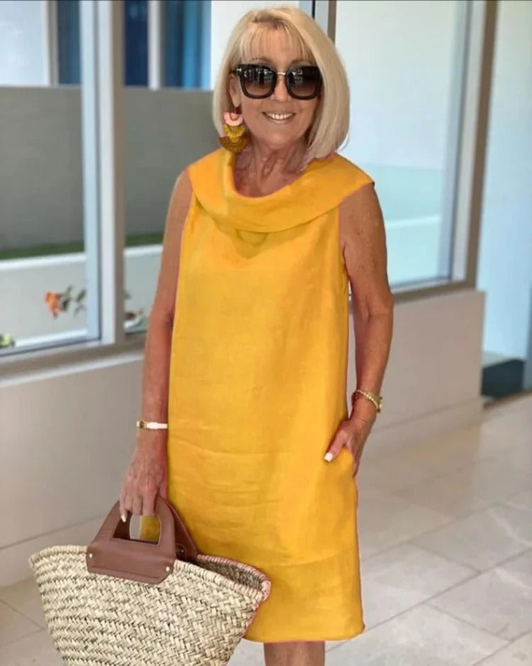 Mariella | Robe en matériau premium froissé