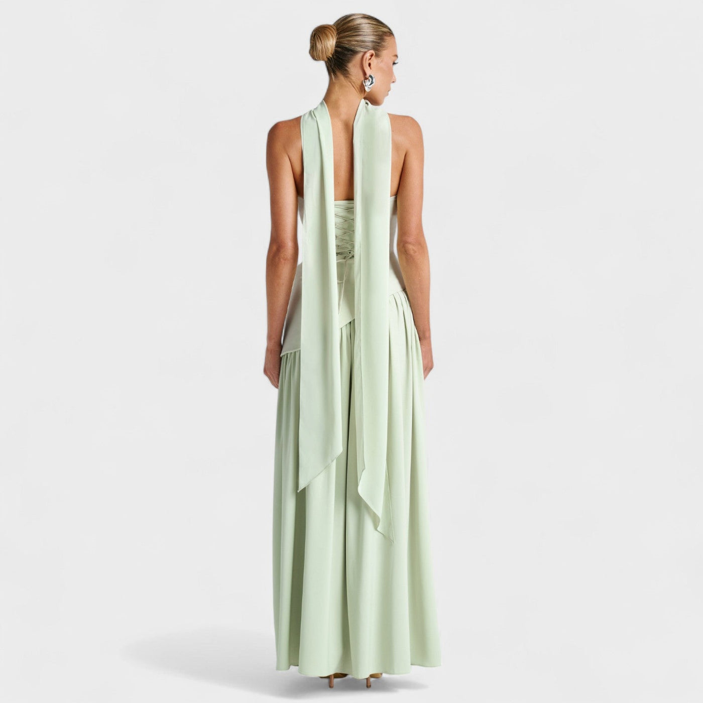 Robe Maliyah - Coupe Asymétrique Menthe