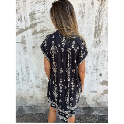 Sabina | Robe Chemise Midi Style Bohème