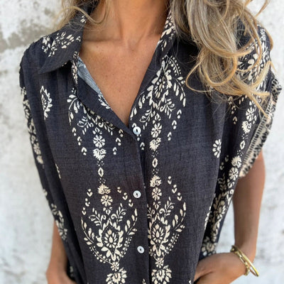Sabina | Robe Chemise Midi Style Bohème